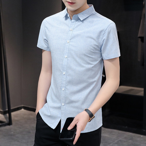 Стилна мъжка риза с класическа яка-изчистен модел