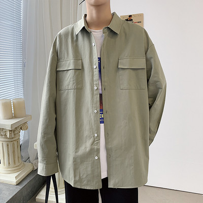 Мъжка ежедневна риза с джобове и копчета