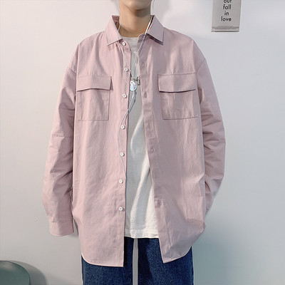 Мъжка ежедневна риза с джобове и копчета