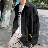 Лятна широка риза с джоб и емблема - големи размери