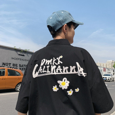 Мъжка риза с 3/4 ръкав  класическа яка и копчета