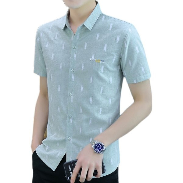 Нов модел мъжка риза с класическа яка и бродерия