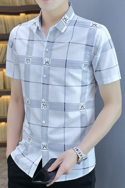 Нов модел мъжка риза с копчета