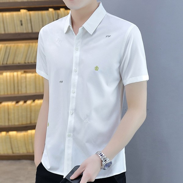 Стилна мъжка риза с класическа яка-в два цвята