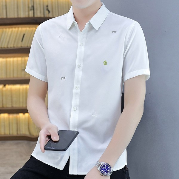 Стилна мъжка риза с класическа яка-в два цвята