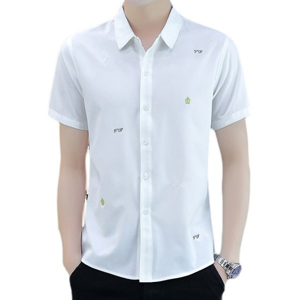 Стилна мъжка риза с класическа яка-в два цвята