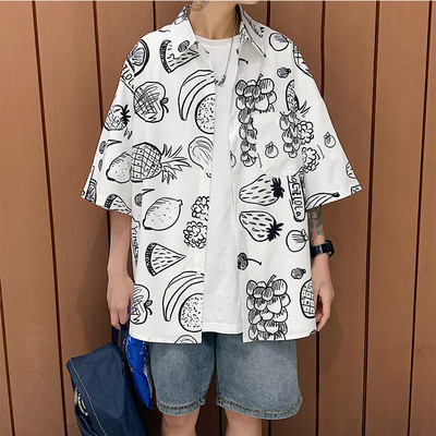 Ежедневна мъжка риза с 3/4 ръкав -свободен модел