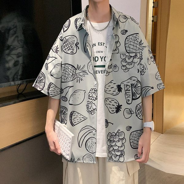 Ежедневна мъжка риза с 3/4 ръкав -свободен модел