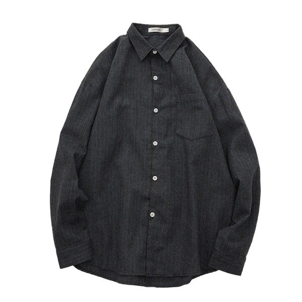 Пролетна раирана риза с копчета - свободен модел