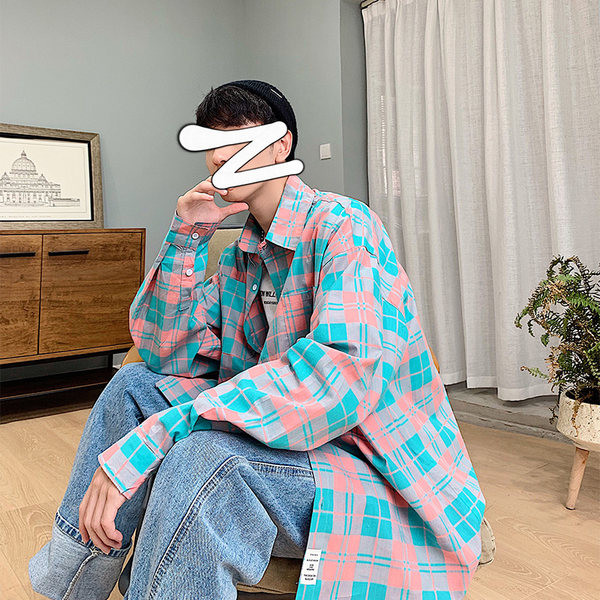 Ежедневна карирана риза с копчета - големи размери