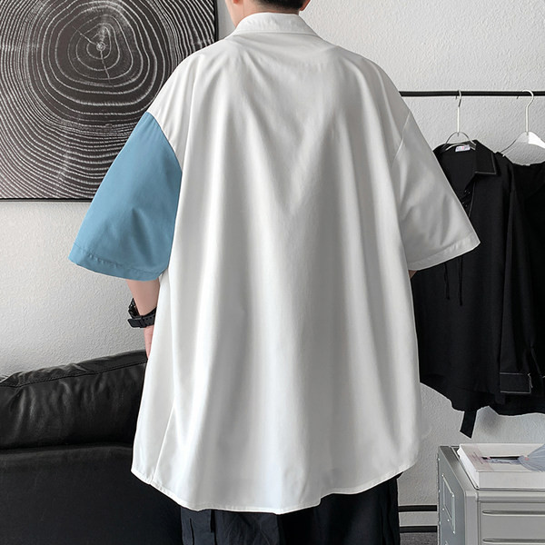 Ежедневна мъжка риза с щампа и 3/4 ръкав 