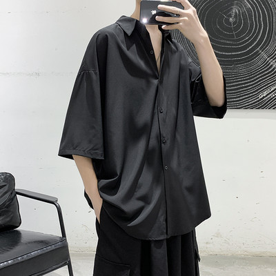 Férfi nyári ing 3/4 ujjú sima modellel