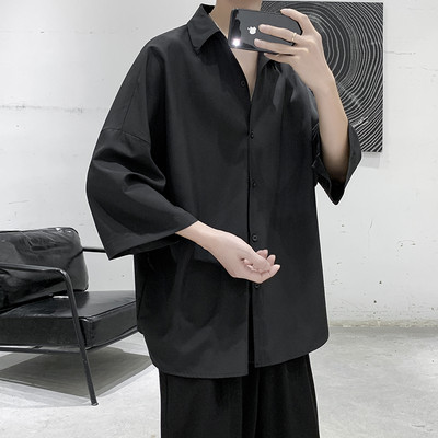 Férfi nyári ing 3/4 ujjú sima modellel