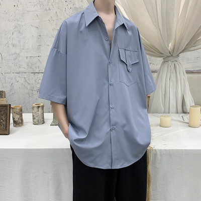 Férfi nyári ing 3/4 ujjú sima modellel