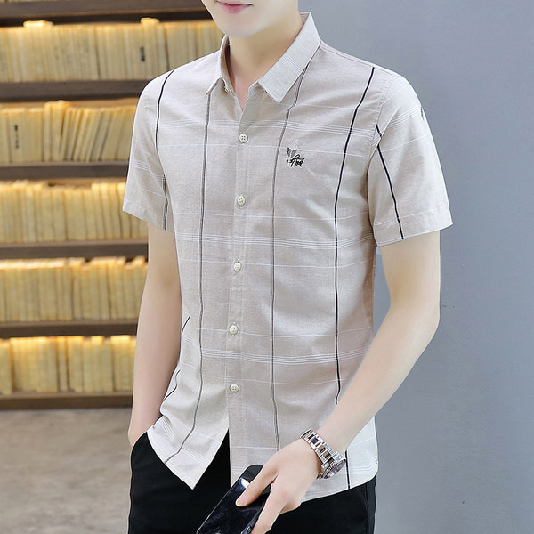 Нов модел мъжка риза с бродерия и копчета