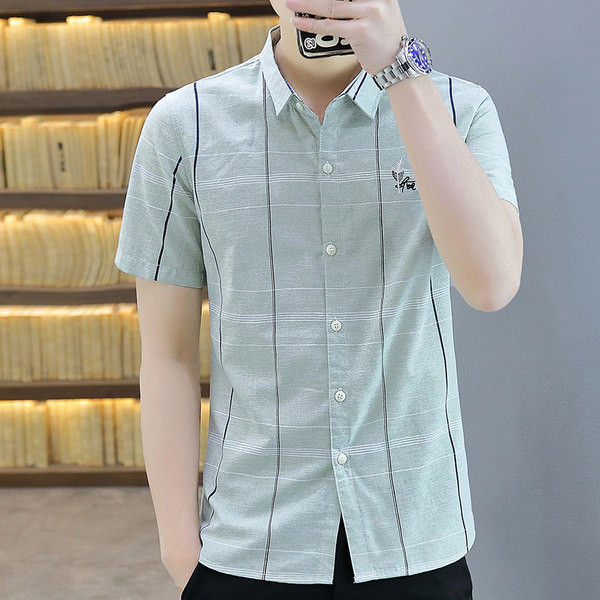 Нов модел мъжка риза с бродерия и копчета