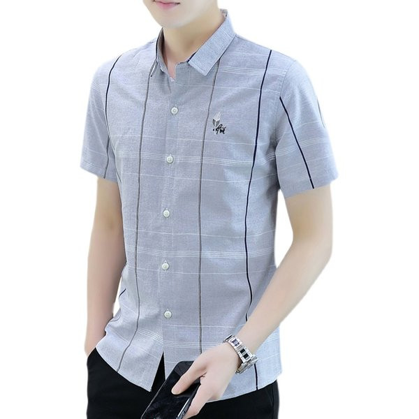 Нов модел мъжка риза с бродерия и копчета