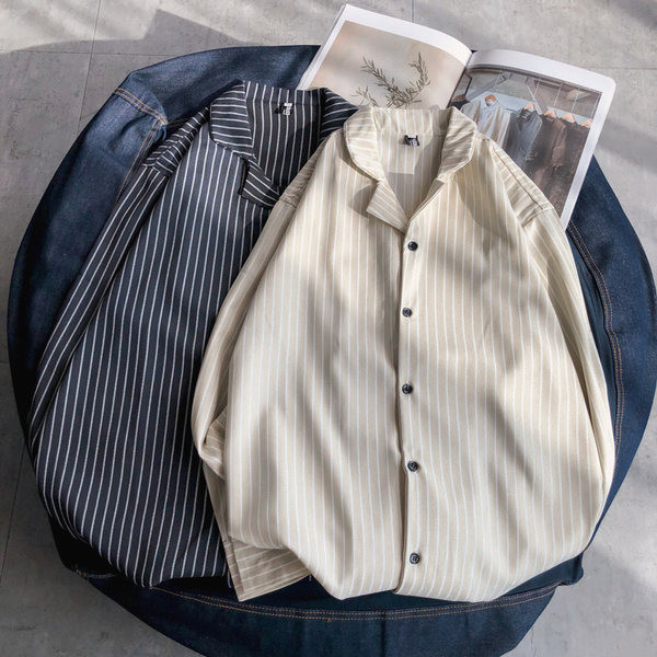 Ежедневна раирана риза с копчета - изчистен модел