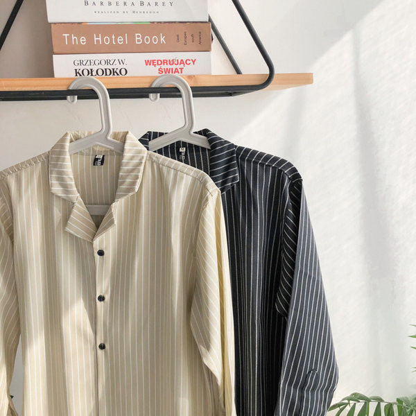 Ежедневна раирана риза с копчета - изчистен модел