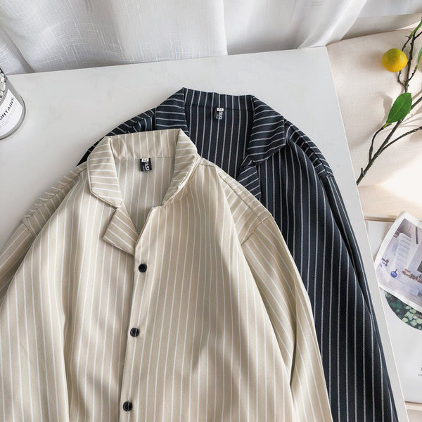 Ежедневна раирана риза с копчета - изчистен модел