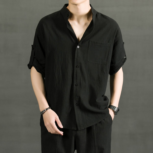 Мъжка риза с 3/4 ръкав в няколко цвята 