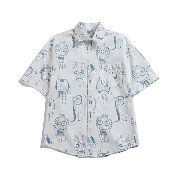 Стилна мъжка риза с апликации и класическа яка 