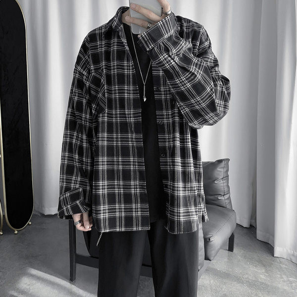 Ежедневна карирана риза за мъже с джоб 