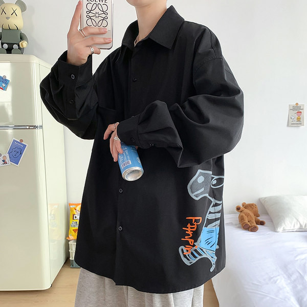 Мъжка риза с цветна щампа - зебра