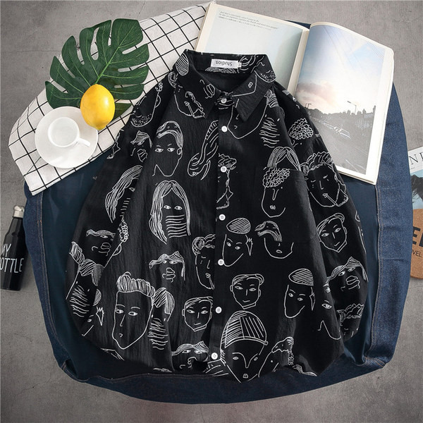 Модерна мъжка риза с щампа