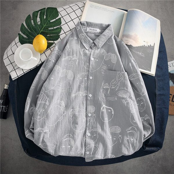 Модерна мъжка риза с щампа