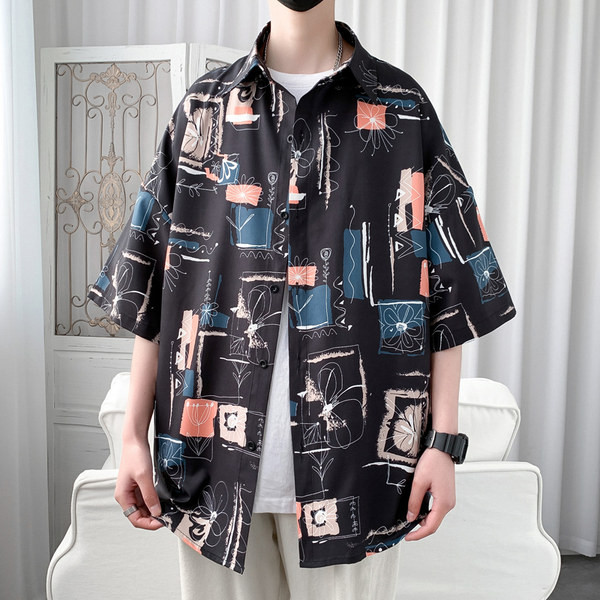 Лятна риза широк модел с различни шарени десени