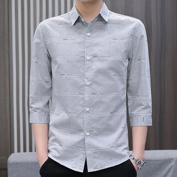 Актуална мъжка риза с класическа яка и копчета-в три цвята