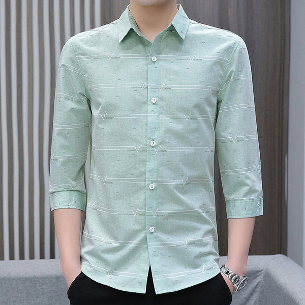 Актуална мъжка риза с класическа яка и копчета-в три цвята