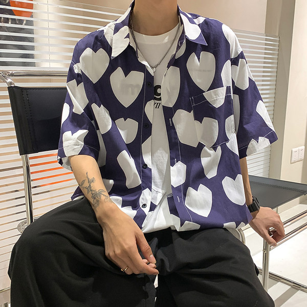 Лятна цветна риза с апликация сърца