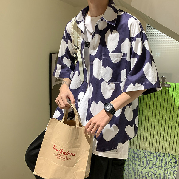 Лятна цветна риза с апликация сърца