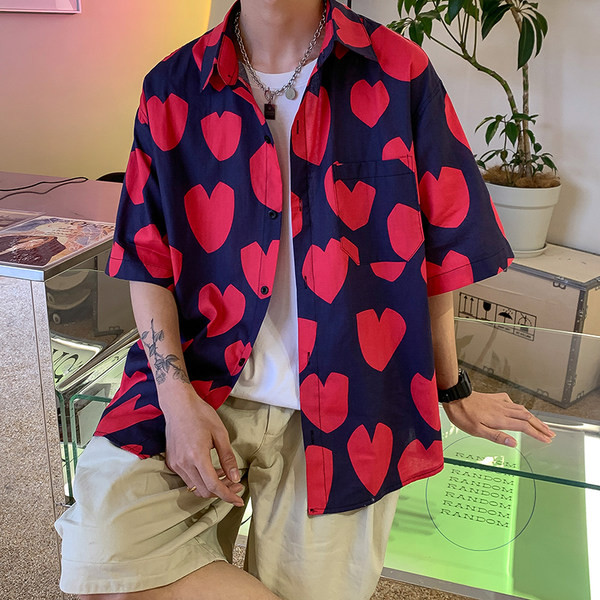 Лятна цветна риза с апликация сърца