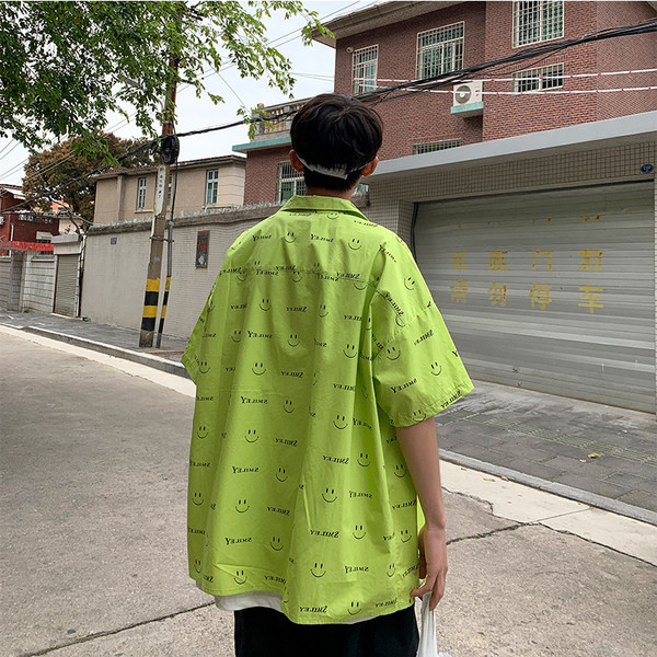 Лятна широка риза с щампа за мъже