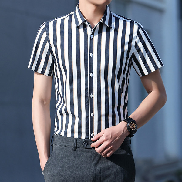 Актуална мъжка риза с къс ръкав