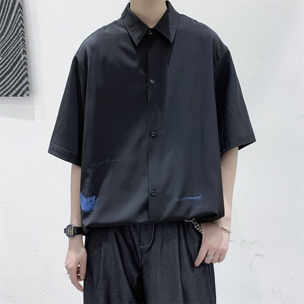 Лятна широка риза с цветна щампа