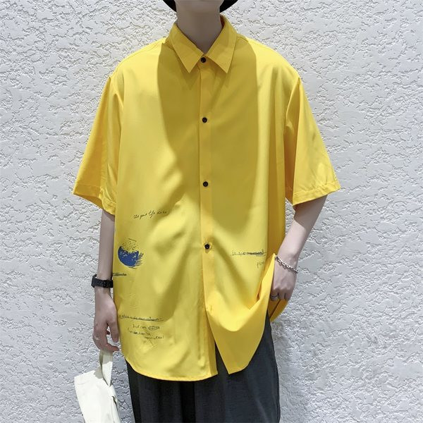 Лятна широка риза с цветна щампа