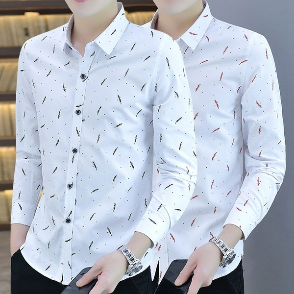 Нов модел мъжка риза с копчета в три цвята