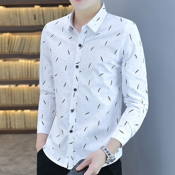 Нов модел мъжка риза с копчета в три цвята