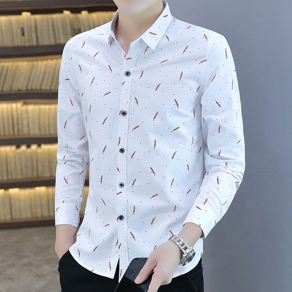 Нов модел мъжка риза с копчета в три цвята