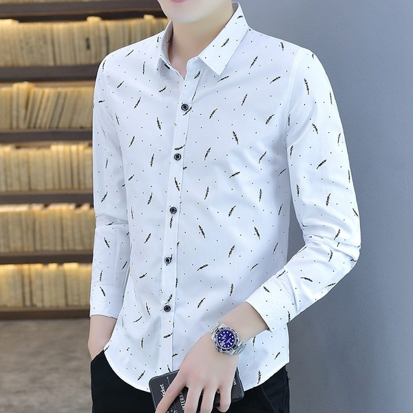 Нов модел мъжка риза с копчета в три цвята