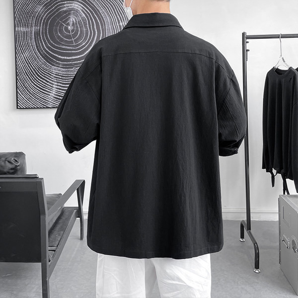 Лятна широка риза за мъже с емблема