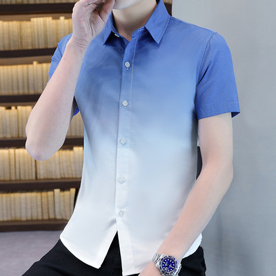 Μοντέρνο ανδρικό πουκάμισο-απλό μοντέλο με κουμπιά