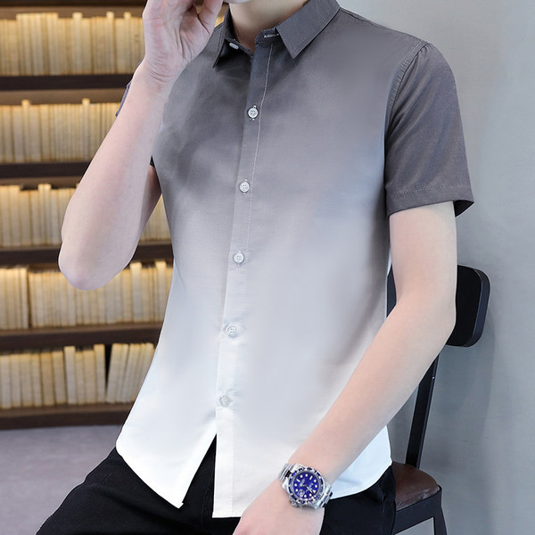 Актуална мъжка риза-изчистен модел с копчета