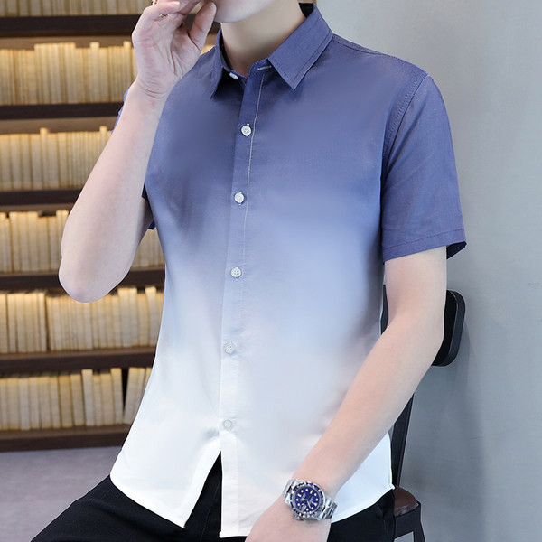 Актуална мъжка риза-изчистен модел с копчета