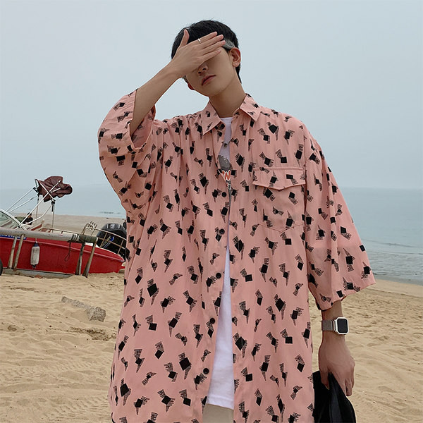 Нов модел лятна риза с шарен десен