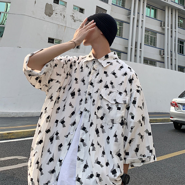 Нов модел лятна риза с шарен десен